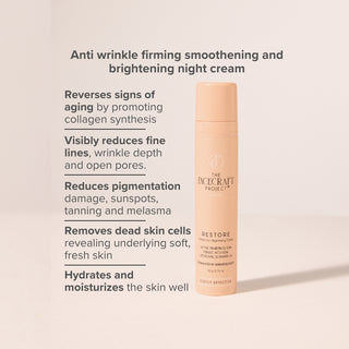 FaceCraft Restore retinol night cream for anti aging, fine lines & collagen boost