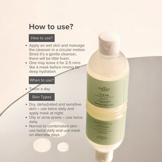FaceCraft clean gentle hydrating face wash for dry sensitive & acne prone skin, dermatologist crafted, soap free